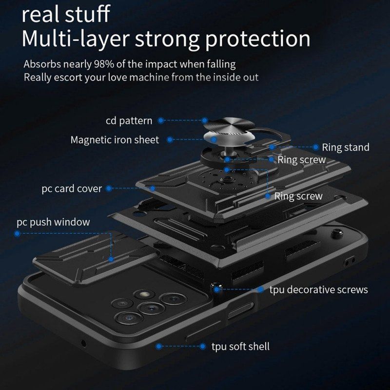 Etui do Samsung Galaxy A13 Uchwyt Na Kartę I Osłony Obiektywu