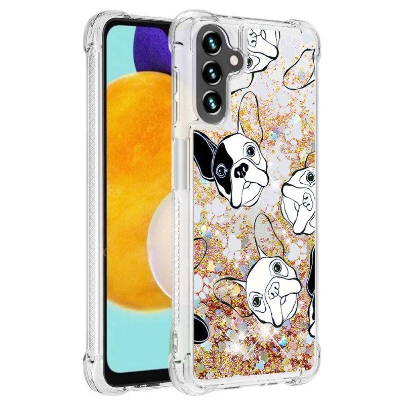 Etui do Samsung Galaxy A54 5G Pan Pies Cekiny