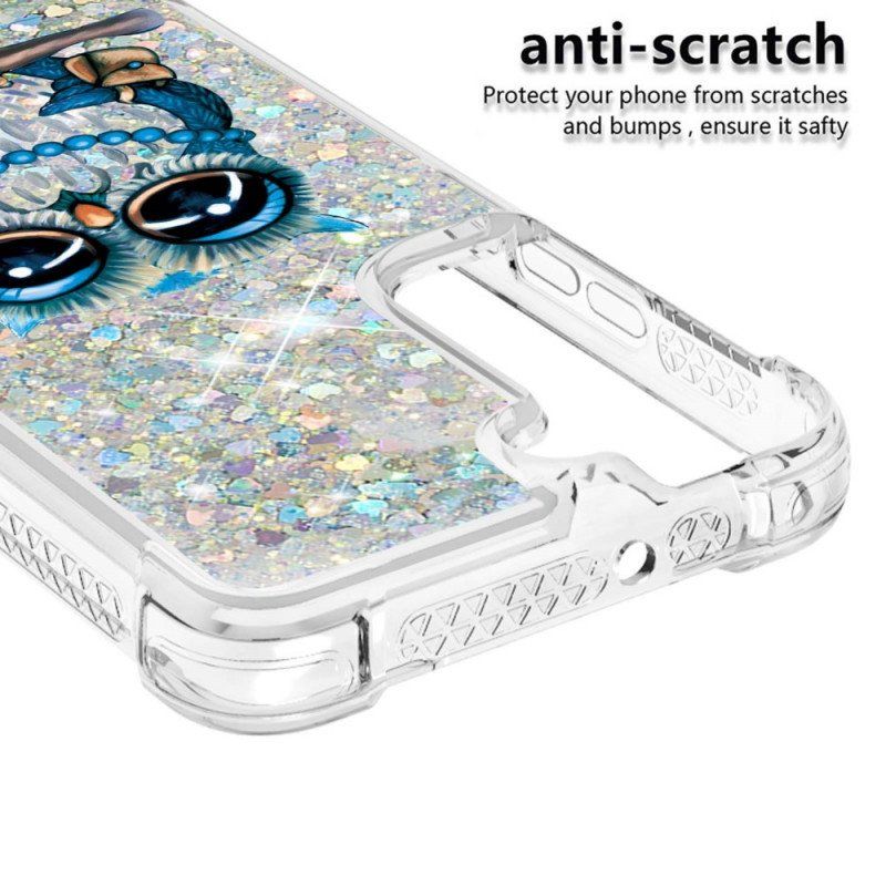 Etui do Samsung Galaxy S22 5G Cekiny Panna Sowa