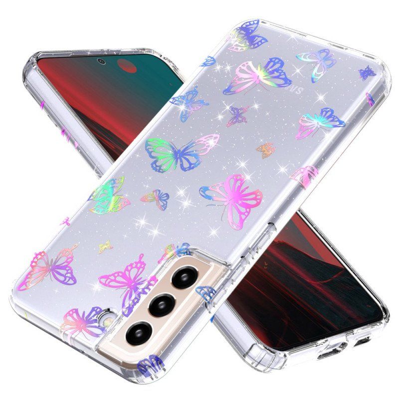 Etui do Samsung Galaxy S22 5G Elastyczne Silikonowe Motyle