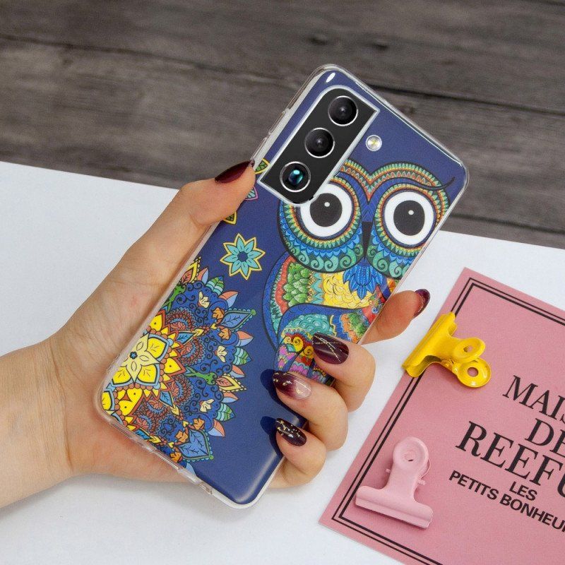 Etui do Samsung Galaxy S22 5G Fluorescencyjna Mandala Sowa