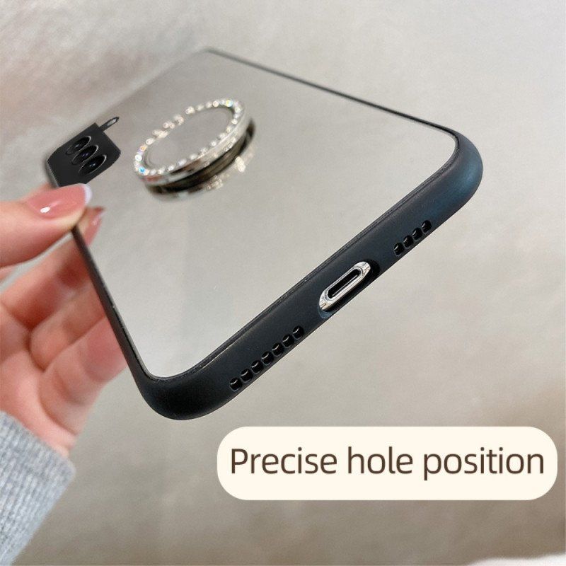 Etui do Samsung Galaxy S22 5G Lustro Z Obrotowym Pierścieniem