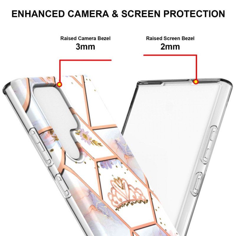 Etui do Samsung Galaxy S22 Ultra 5G Marmurkowa Korona