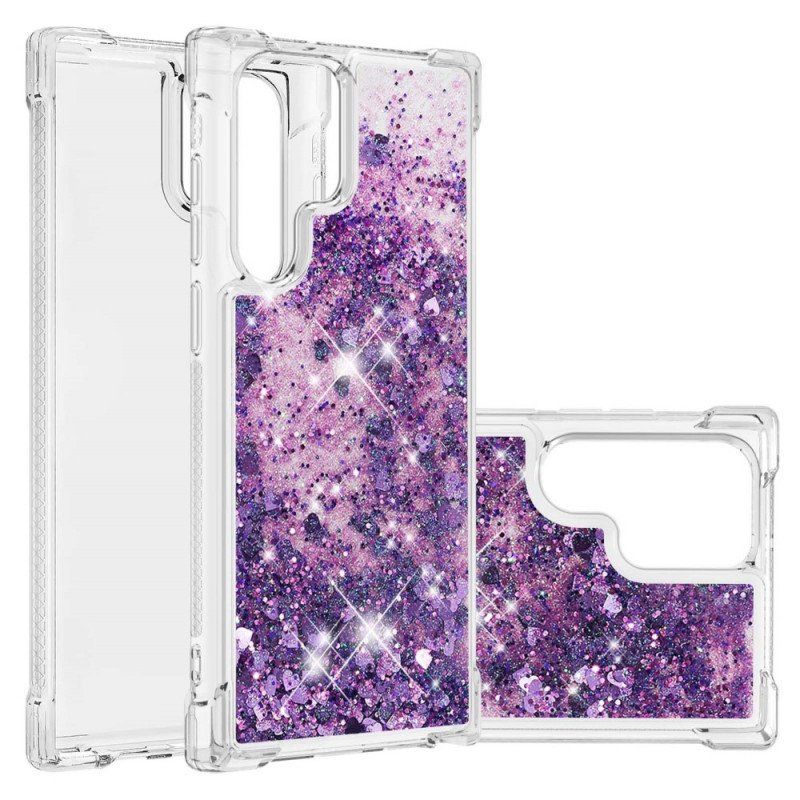 Etui do Samsung Galaxy S22 Ultra 5G Pragnienia Cekiny
