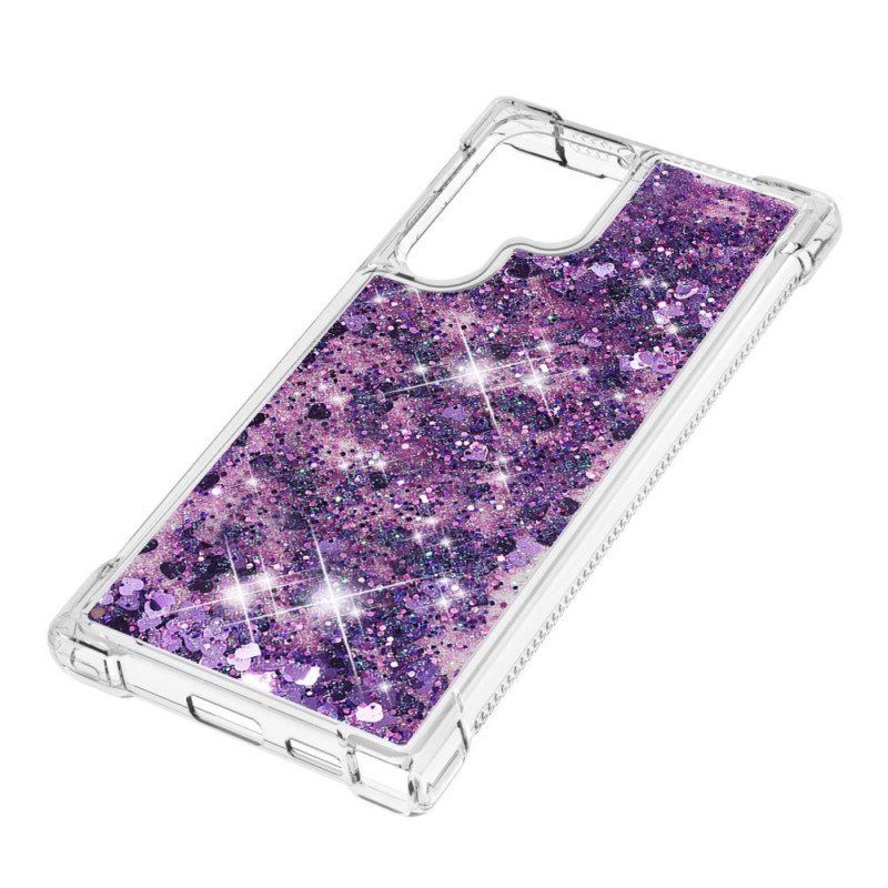 Etui do Samsung Galaxy S22 Ultra 5G Pragnienia Cekiny