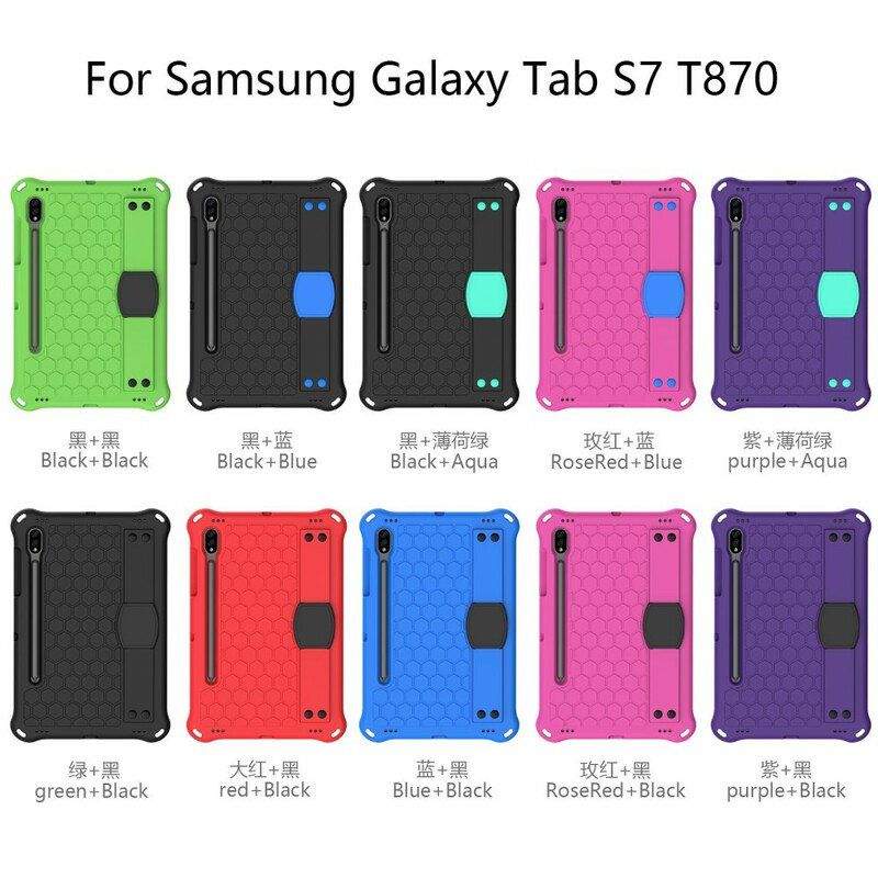 Etui do Samsung Galaxy Tab S8 / Tab S7 Eva Ze Wspornikiem Paska I Paskiem Na Ramię