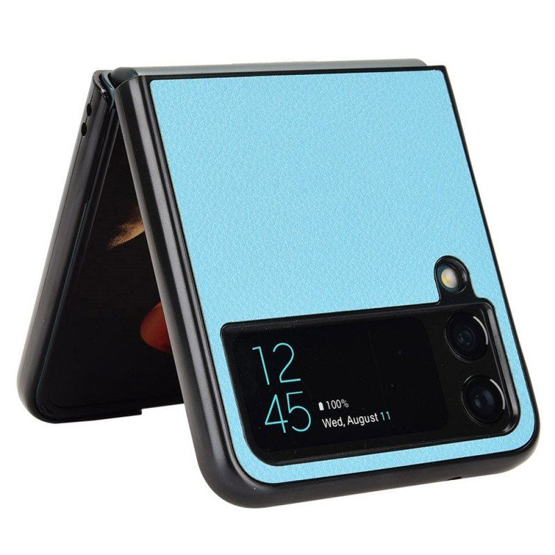 Etui do Samsung Galaxy Z Flip 4 Etui Folio Skórzana Tekstura Liczi