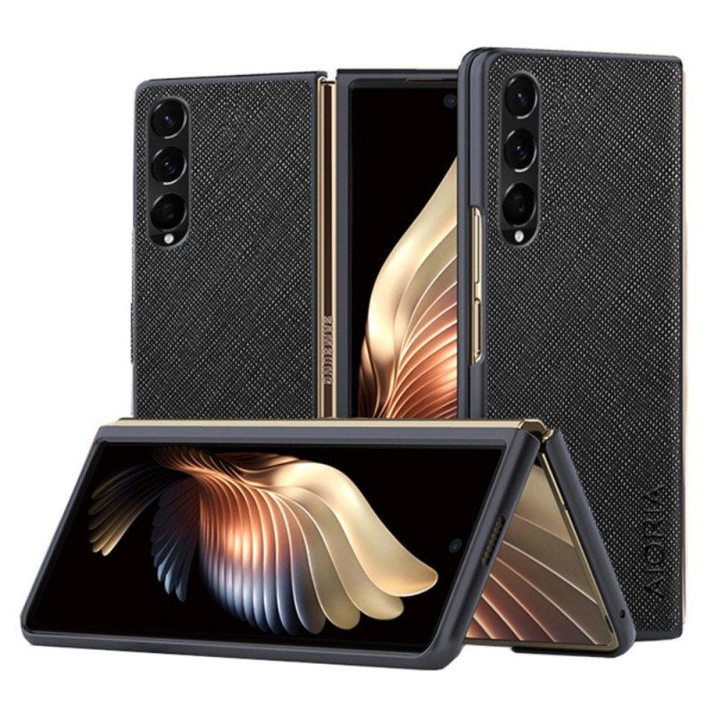 Etui do Samsung Galaxy Z Fold 4 Tkana Tekstura Ze Sztucznej Skóry Aioria