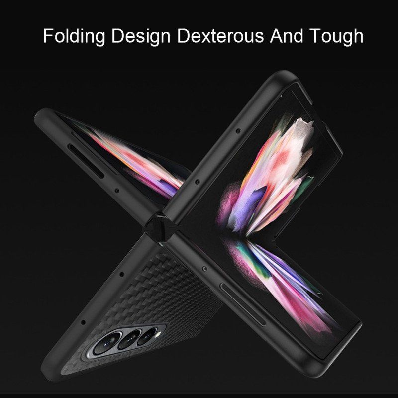 Etui do Samsung Galaxy Z Fold 4 Włókno Węglowe I Mikrofibra