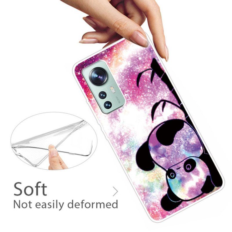 Etui do Xiaomi 12 Pro Silikonowa Panda Do Góry Nogami