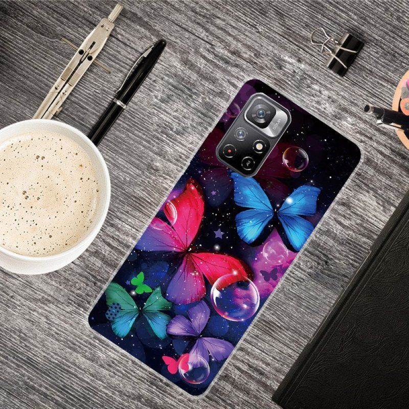 Etui do Xiaomi Redmi Note 11 Pro Plus 5G Elastyczne Motyle