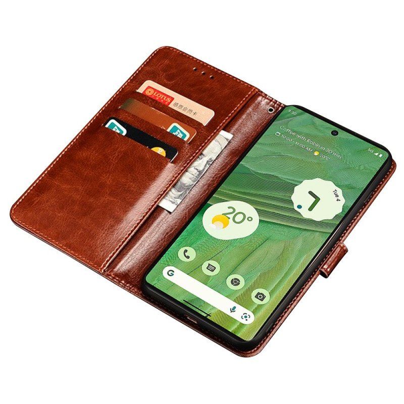 Etui Folio do Google Pixel 7A Imitacja Skóry Idewei