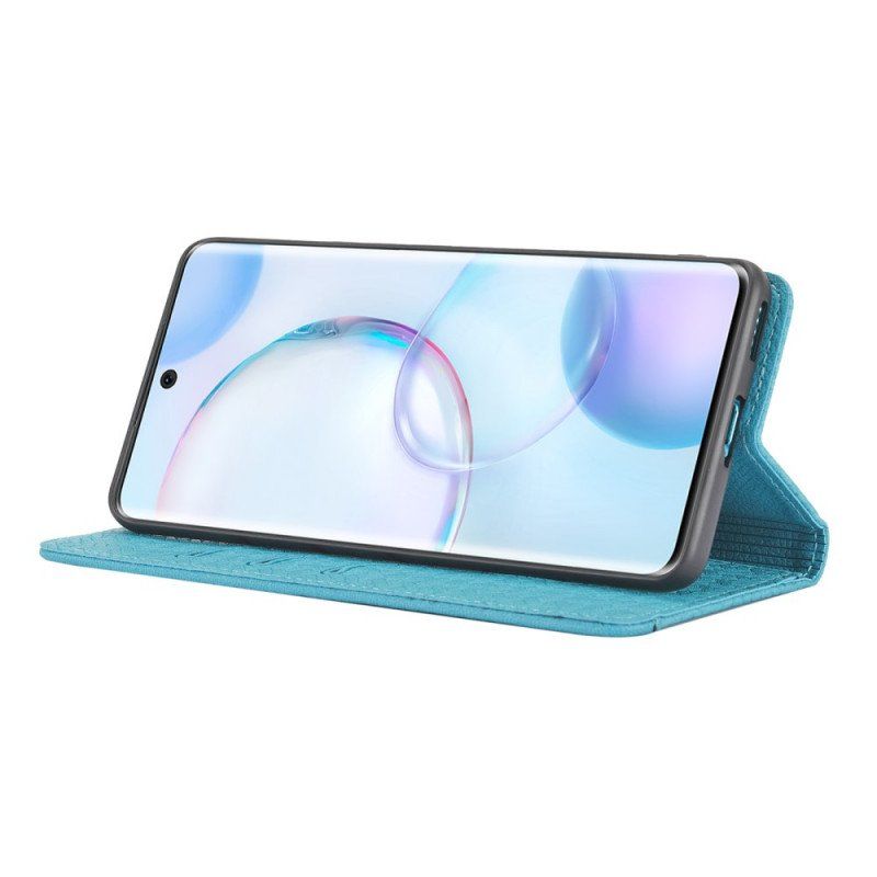 Etui Folio do Honor 50 Pro z Łańcuch Tkany Skórzany Pasek W Stylu Pro