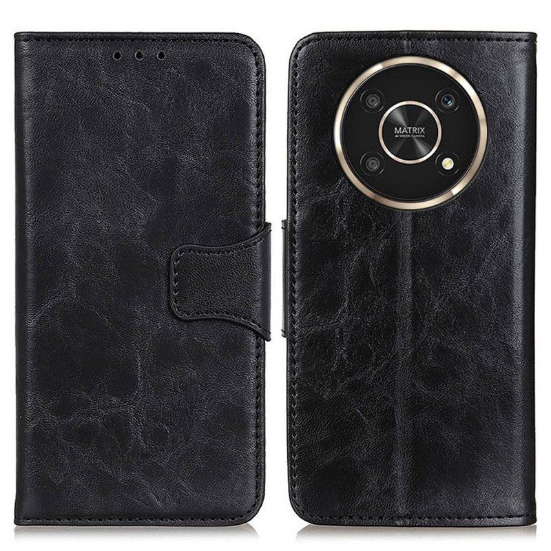 Etui Folio do Honor Magic 4 Lite 5G Skórzany Futerał Klapa Magnetyczna Tekstury