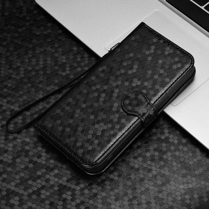 Etui Folio do Honor Magic 4 Pro z Łańcuch Projekt Paska 3d