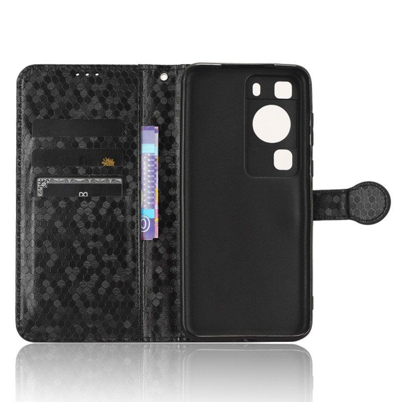 Etui Folio do Huawei P60 Pro z Łańcuch Wzór 3d Z Paskiem