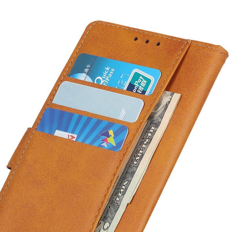 Etui Folio do Moto E40 / E30 / E20 Retro Matowy Efekt Skóry