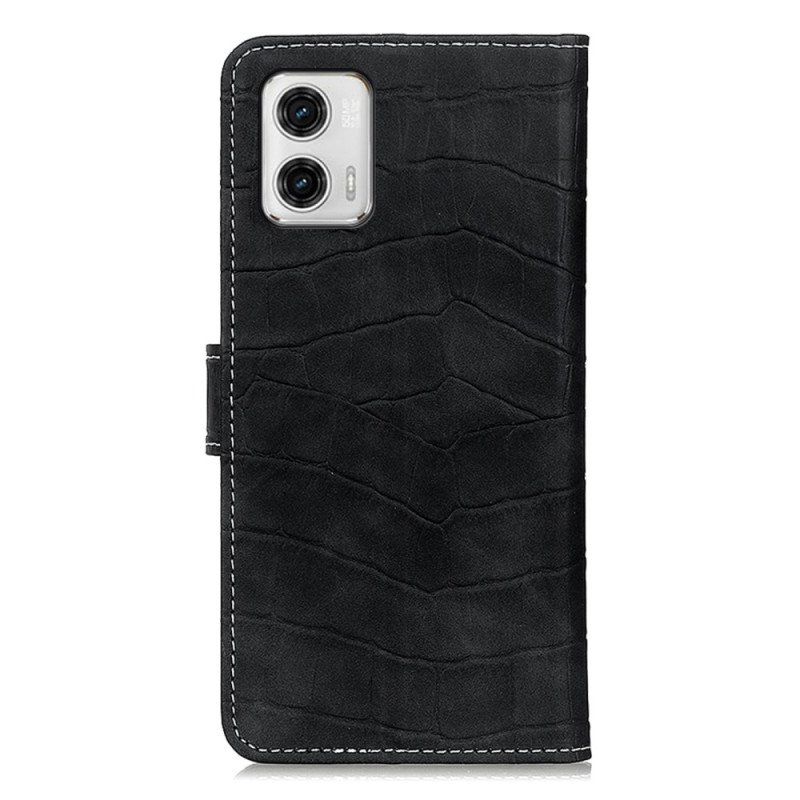 Etui Folio do Moto G73 5G Krokodyl