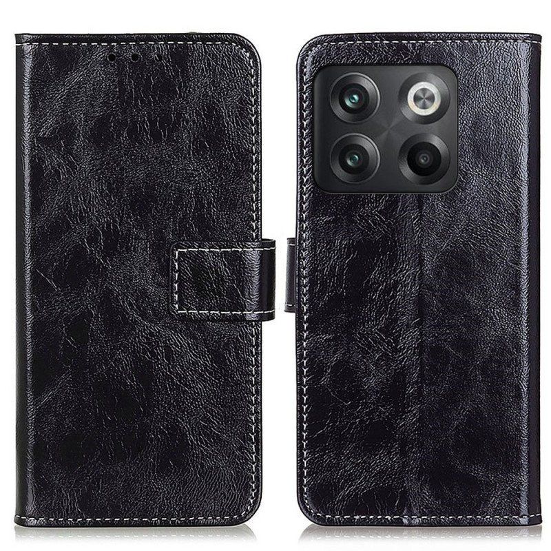 Etui Folio do OnePlus 10T 5G Błyszcząca Sztuczna Skóra