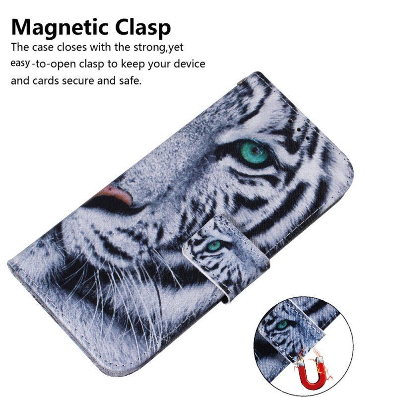 Etui Folio do OnePlus 11 5G Biały Tygrys