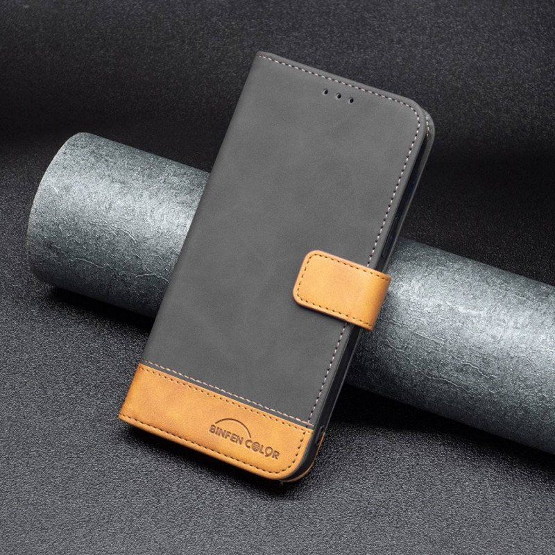 Etui Folio do Oppo Find X5 Dwukolorowa Sztuczna Skóra Kolor Binfen