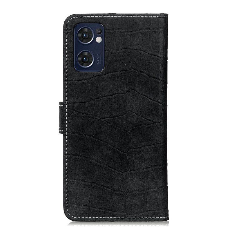 Etui Folio do Oppo Find X5 Lite Moc Krokodyla