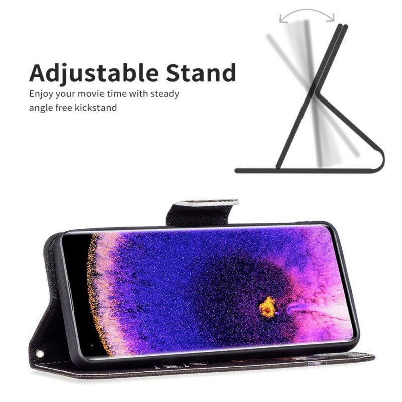 Etui Folio do Oppo Find X5 Pro Niebezpieczny Niedźwiedź