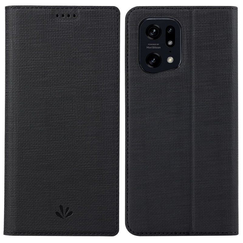 Etui Folio do Oppo Find X5 Pro Vili Tekstura Tkaniny