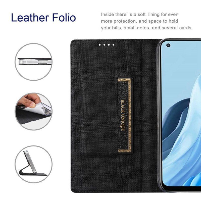 Etui Folio do Oppo Find X5 Pro Vili Tekstura Tkaniny