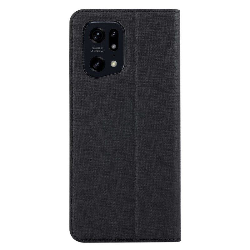 Etui Folio do Oppo Find X5 Pro Vili Tekstura Tkaniny