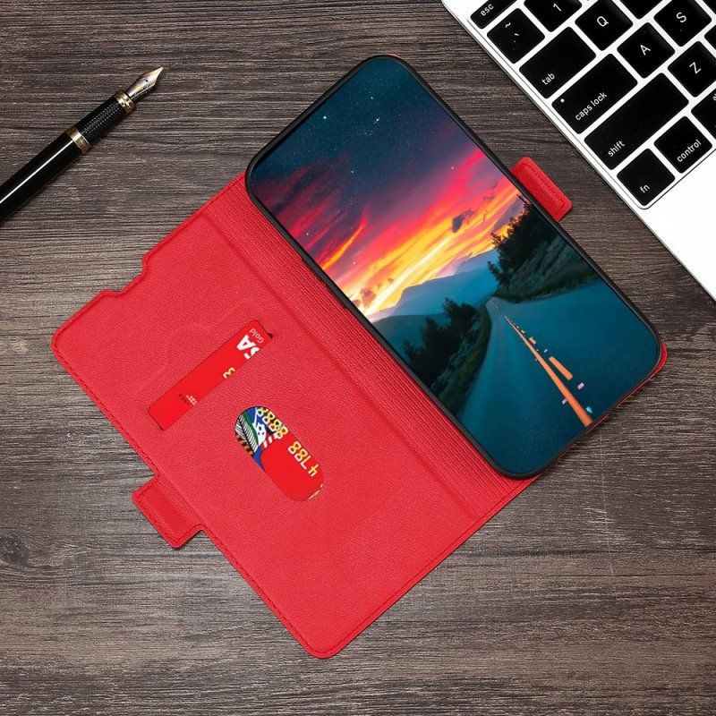 Etui Folio do Oppo Find X5 Skórzany Futerał Podwójna Konstrukcja Klapy