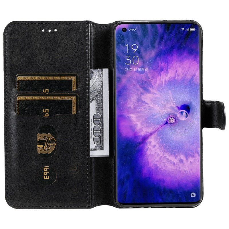 Etui Folio do Oppo Find X5 Stylizacja Skóry