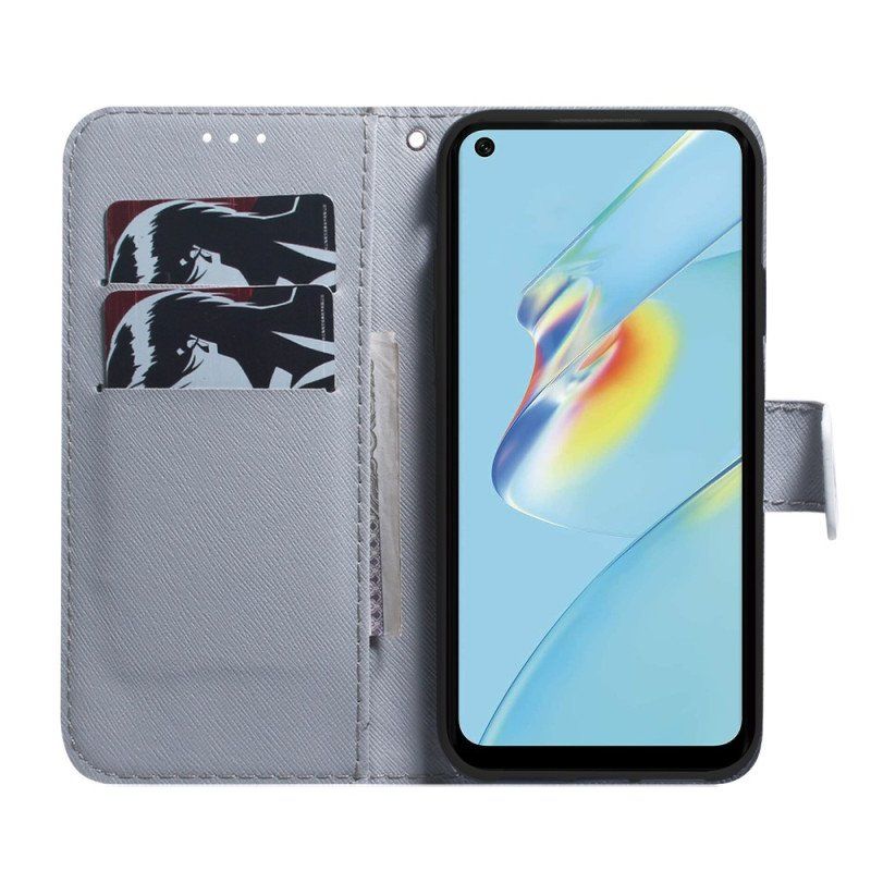 Etui Folio do Oppo Reno 8 Lite Kwitnące Gałęzie