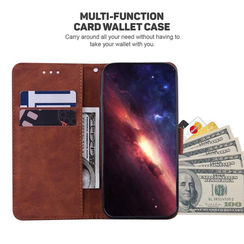Etui Folio do Oppo Reno 8 Lite z Łańcuch Pasiasty Wzór