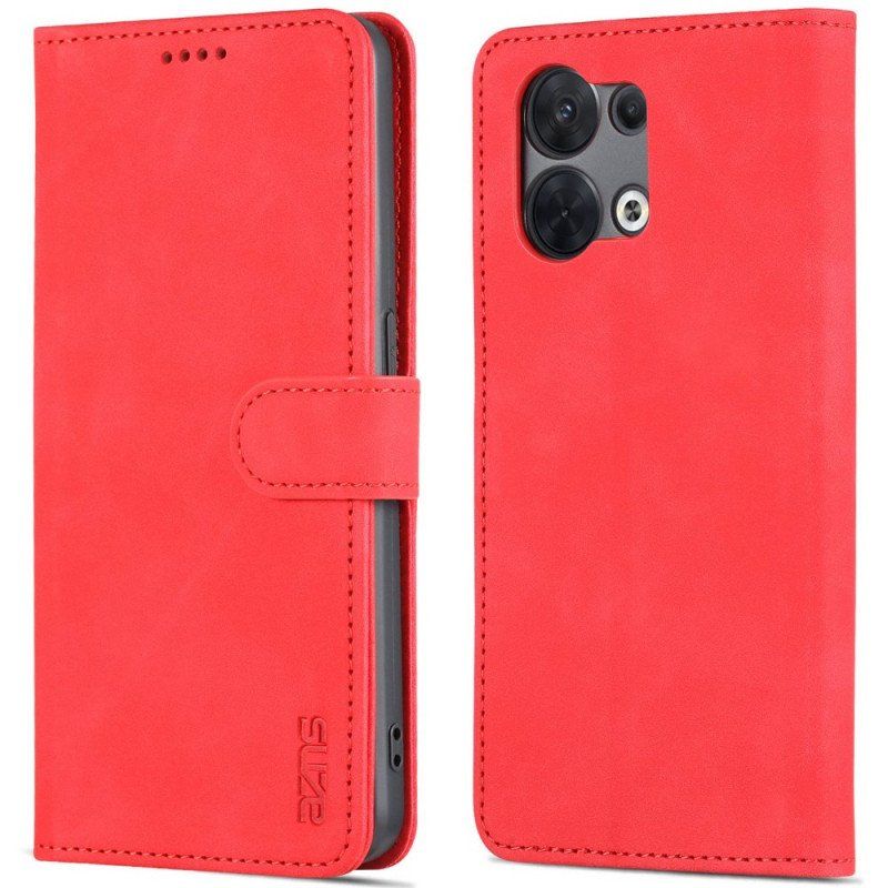 Etui Folio do Oppo Reno 8 Pro Stylizacja Skóry Azns