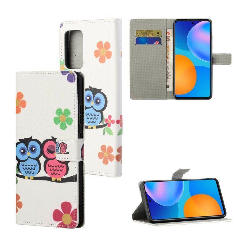 Etui Folio do Poco M3 Pro 5G Rodzina Sów