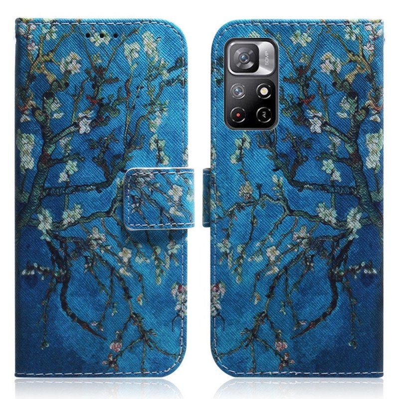 Etui Folio do Poco M4 Pro 5G Kwitnąca Gałąź Drzewa