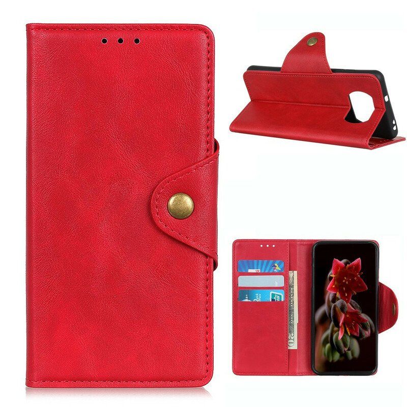 Etui Folio do Poco X3 / X3 Pro / X3 NFC Guzik Ze Sztucznej Skóry