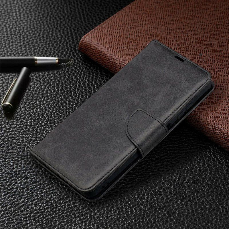 Etui Folio do Poco X3 / X3 Pro / X3 NFC Skórzany Futerał Gładka Klapa Ukośna