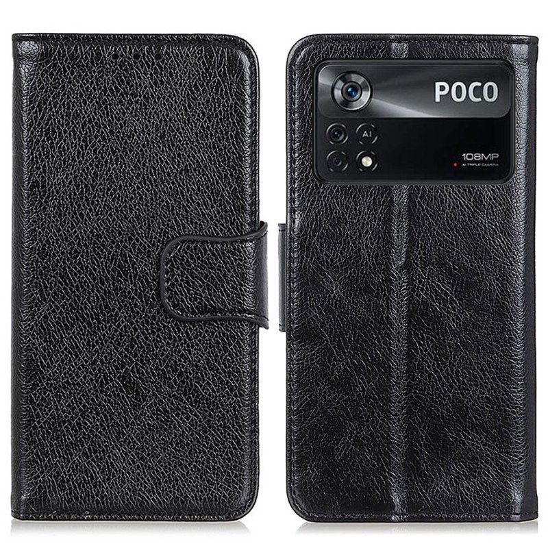 Etui Folio do Poco X4 Pro 5G Dwoina Skóry Nappa