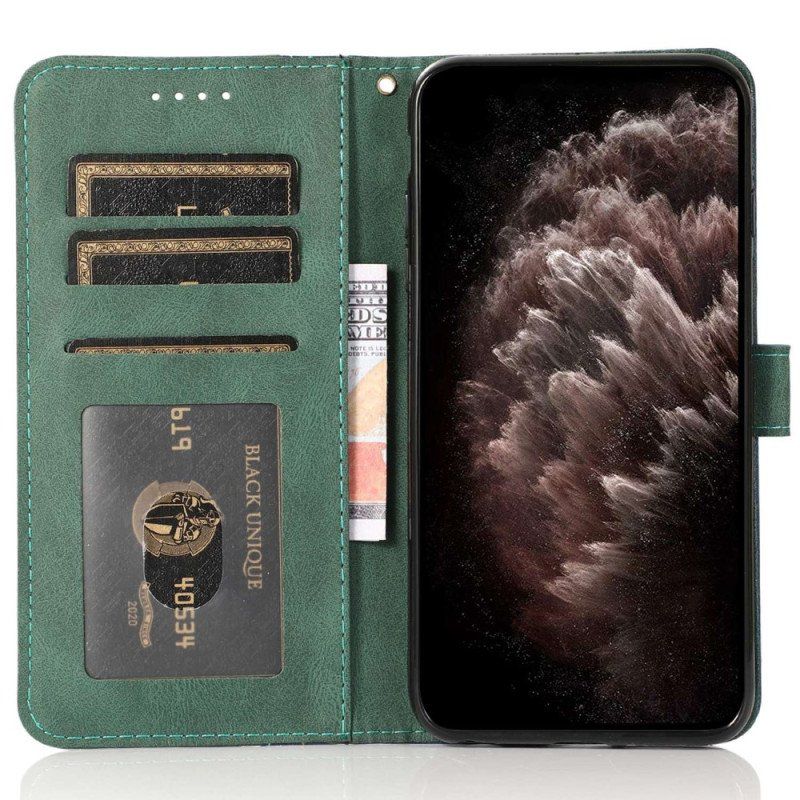 Etui Folio do Poco X4 Pro 5G Dwukolorowa Sztuczna Skóra