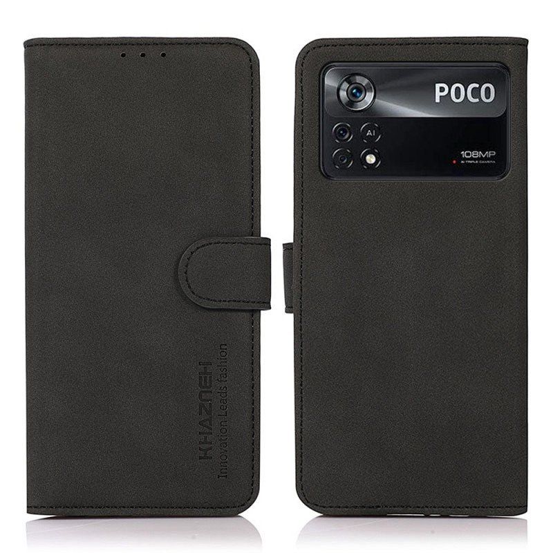 Etui Folio do Poco X4 Pro 5G Modny Efekt Skóry Khazneh