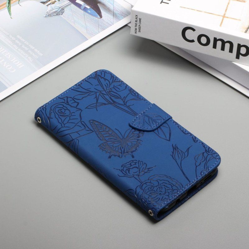 Etui Folio do Poco X5 5G Motyle I Smycz