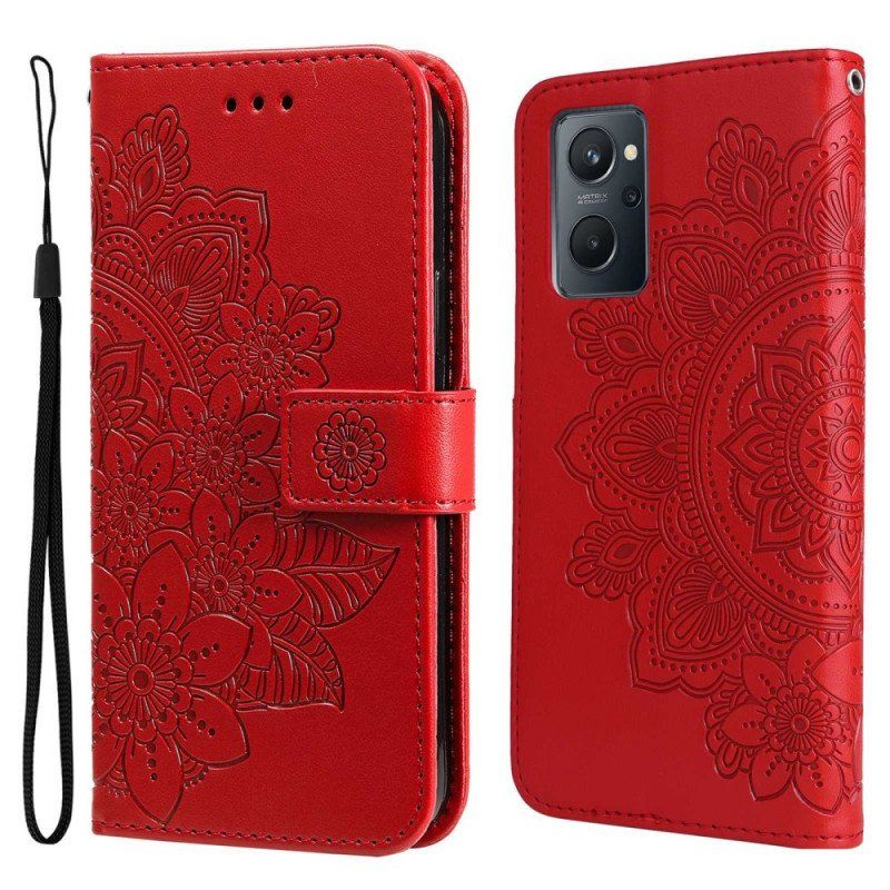 Etui Folio do Realme 9i Kwiaty Mandali