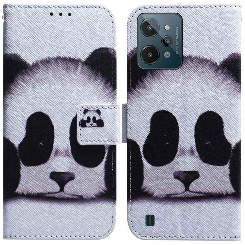 Etui Folio do Realme C31 Słodka Panda