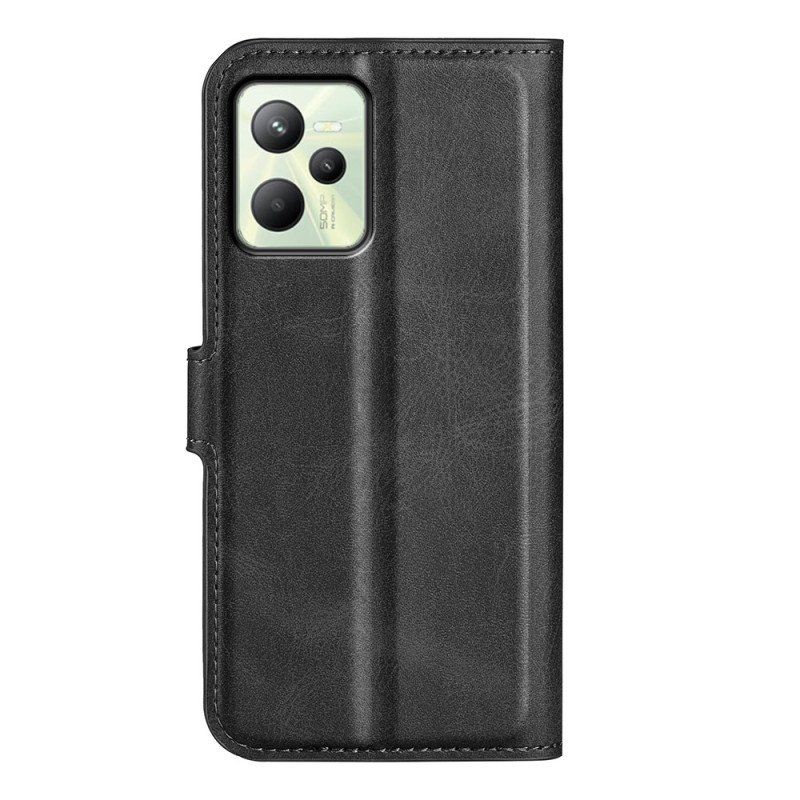 Etui Folio do Realme C35 Sztuczna Skóra I Elastyczny Silikon