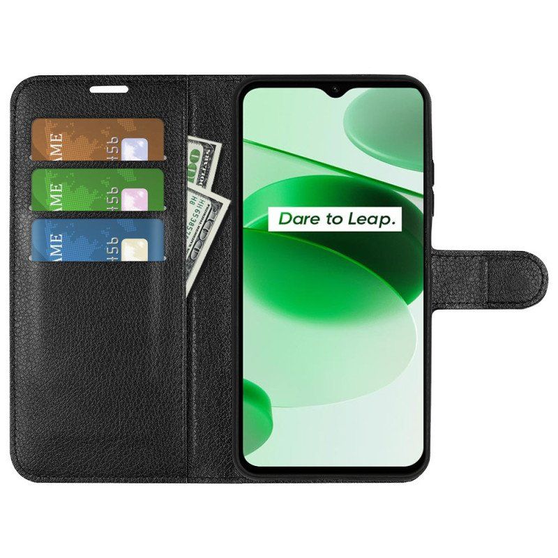 Etui Folio do Realme C35 Tekstura Liczi