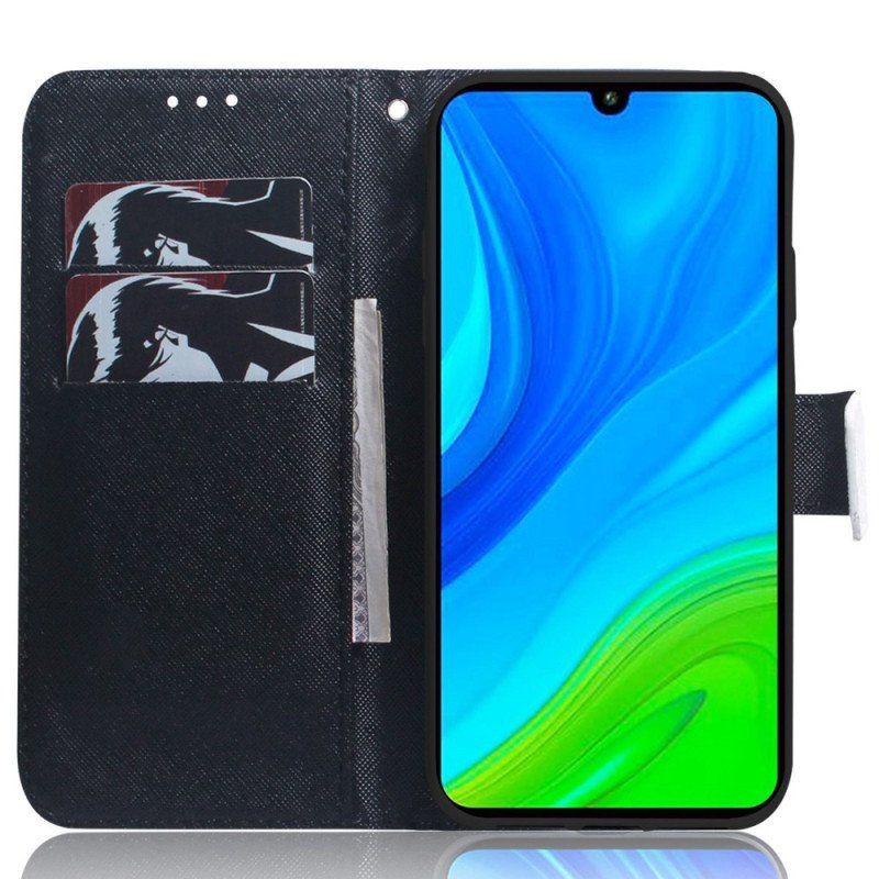 Etui Folio do Realme C35 z Łańcuch Wściekła Panda Ze Smyczą