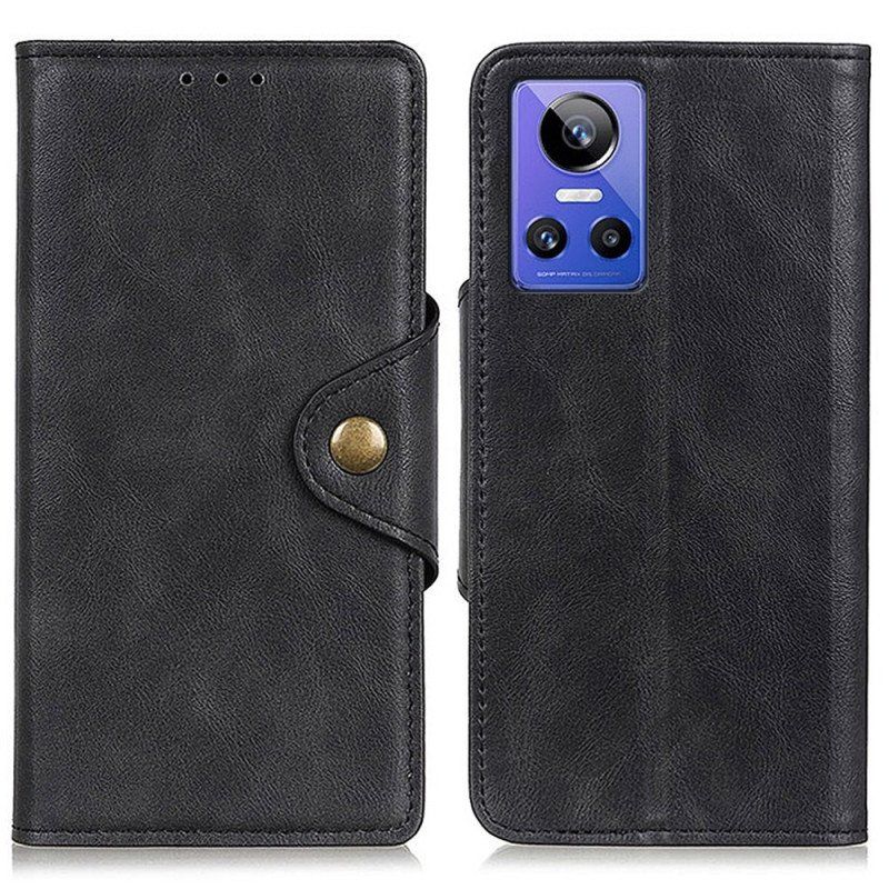Etui Folio do Realme GT Neo 3 Sztuczna Skóra Z Guzikiem