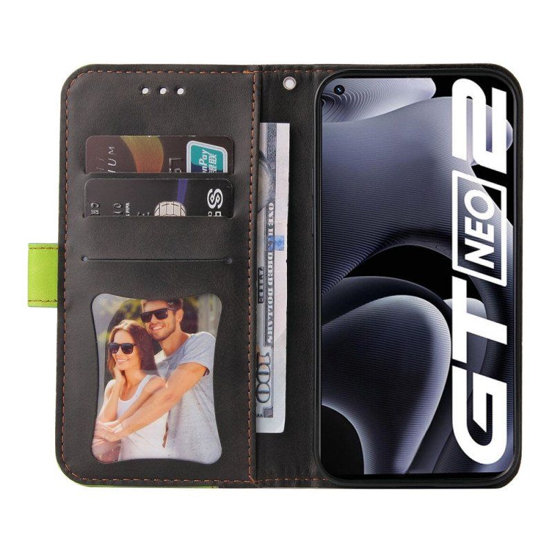 Etui Folio do Realme GT Neo 3T / Neo 2 Dwutonowy